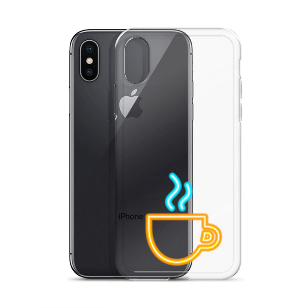 Clear Case for iPhone® Neon Coffee