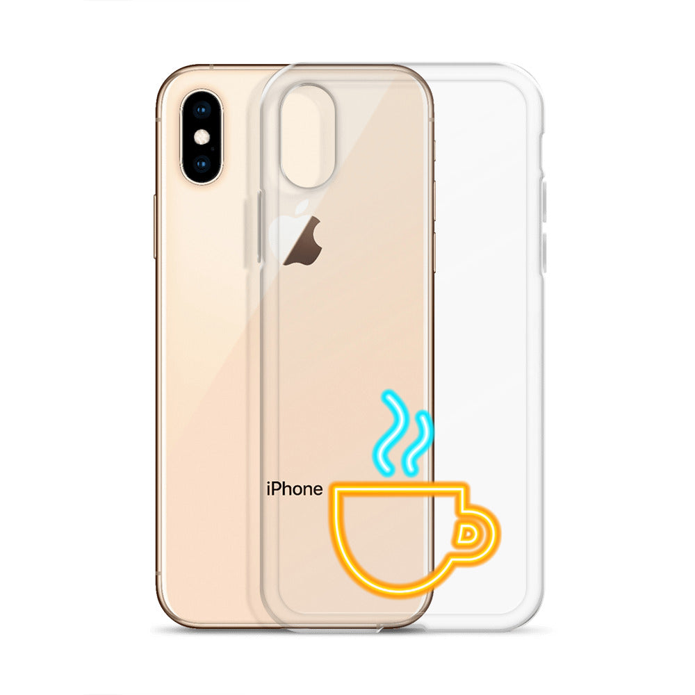 Clear Case for iPhone® Neon Coffee