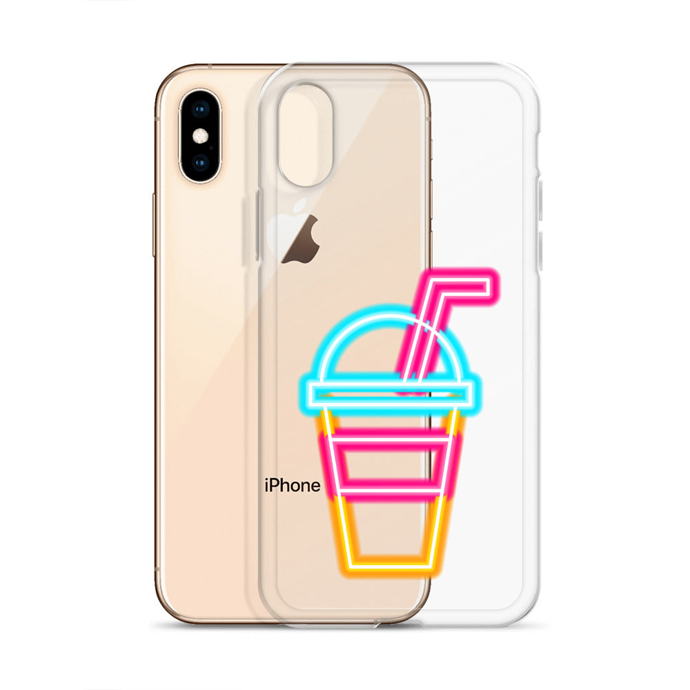 Clear Case for iPhone® Neon Drink