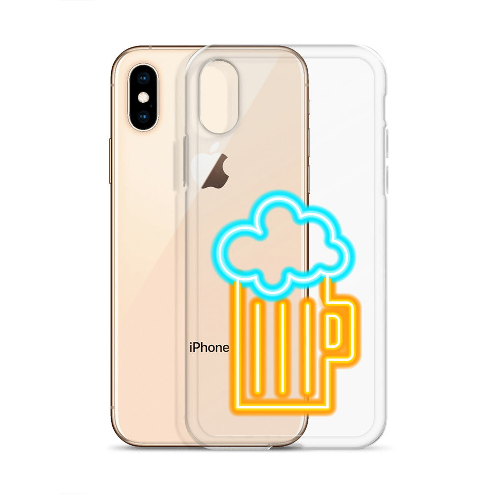 Clear Case for iPhone® Neon Beer