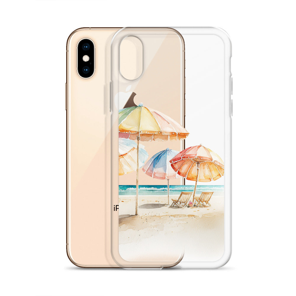 Clear Case for iPhone® Beach Umbrellas