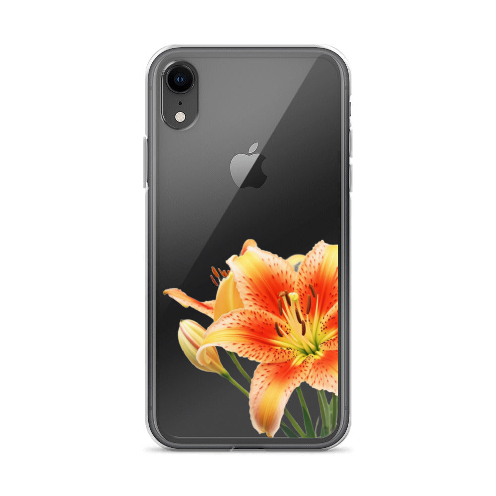 Clear Case for iPhone® Orange Lily