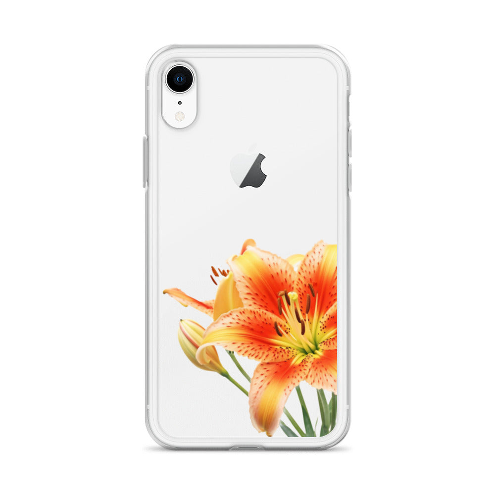 Clear Case for iPhone® Orange Lily