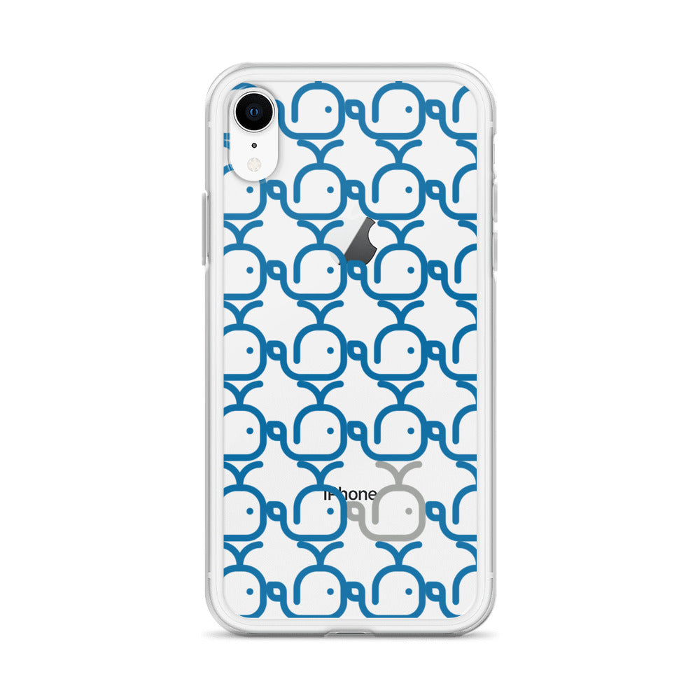 Clear Case for iPhone® Whales Blue/Grey