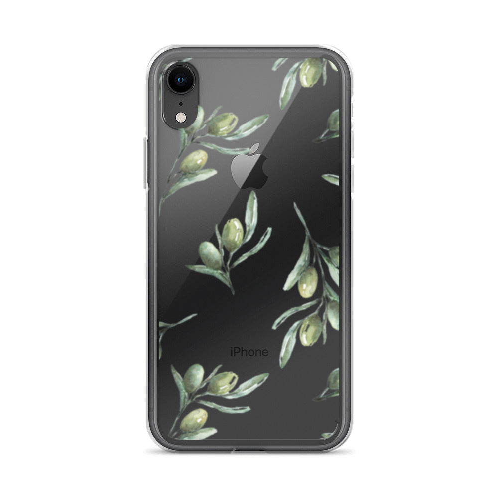 Clear Case for iPhone® Olive Branch