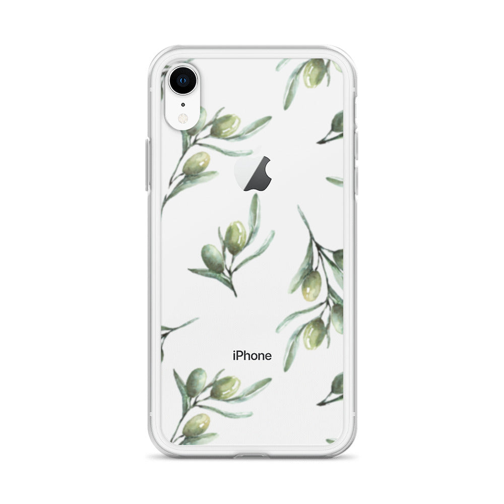 Clear Case for iPhone® Olive Branch