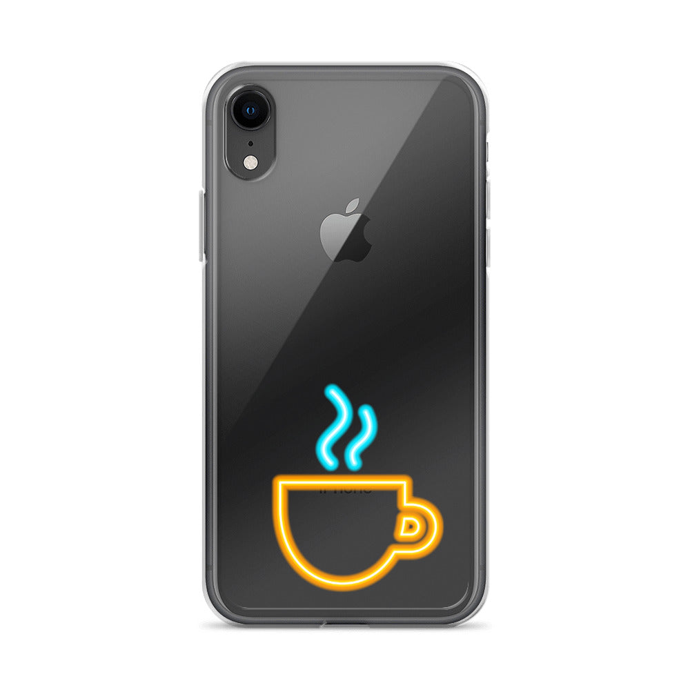 Clear Case for iPhone® Neon Coffee