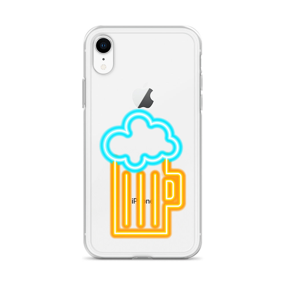 Clear Case for iPhone® Neon Beer