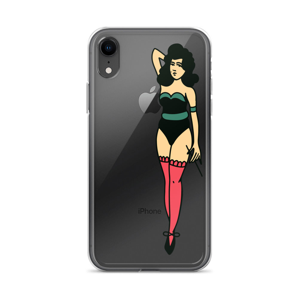 Clear Case for iPhone® Tattoo Lady