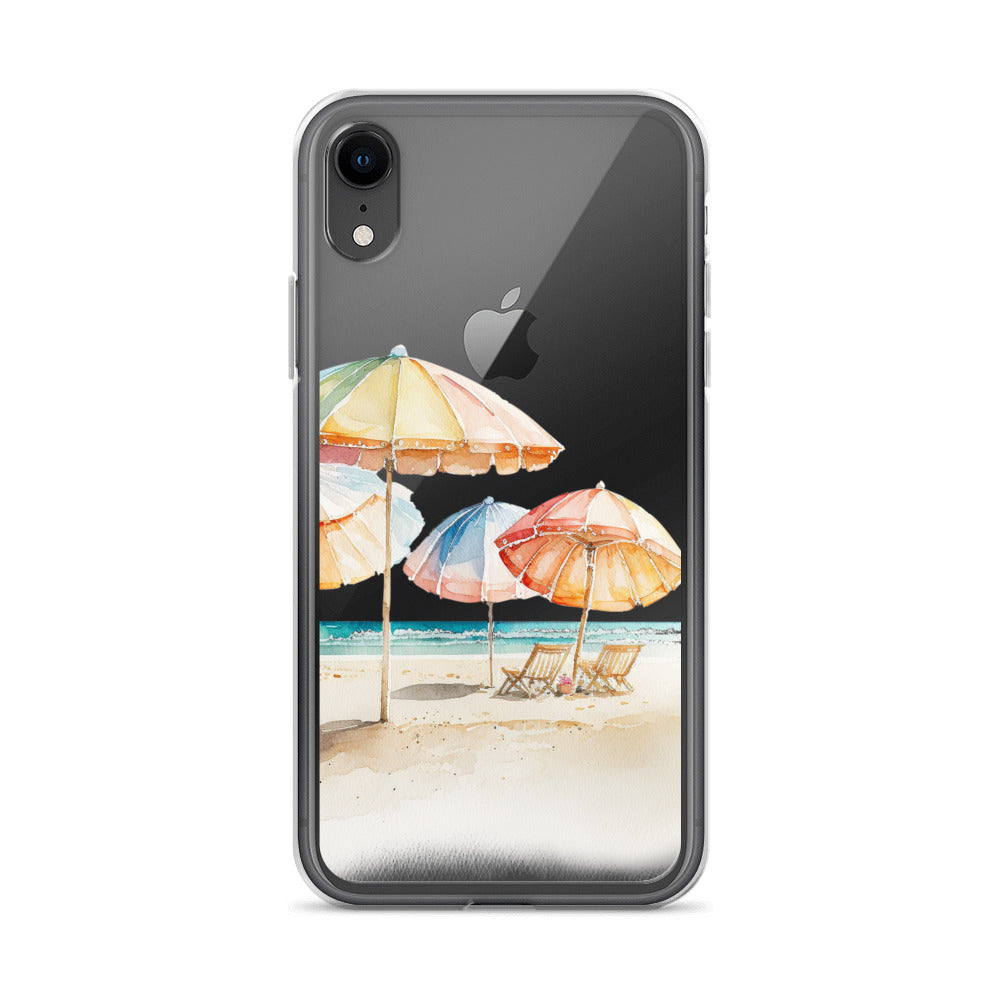 Clear Case for iPhone® Beach Umbrellas