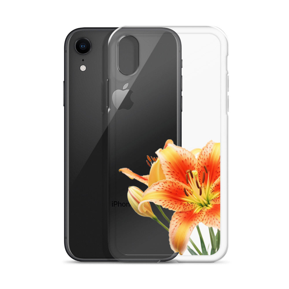 Clear Case for iPhone® Orange Lily