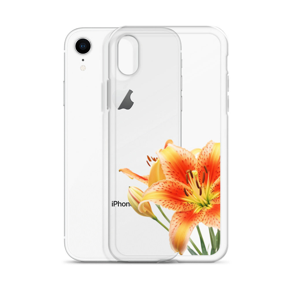 Clear Case for iPhone® Orange Lily