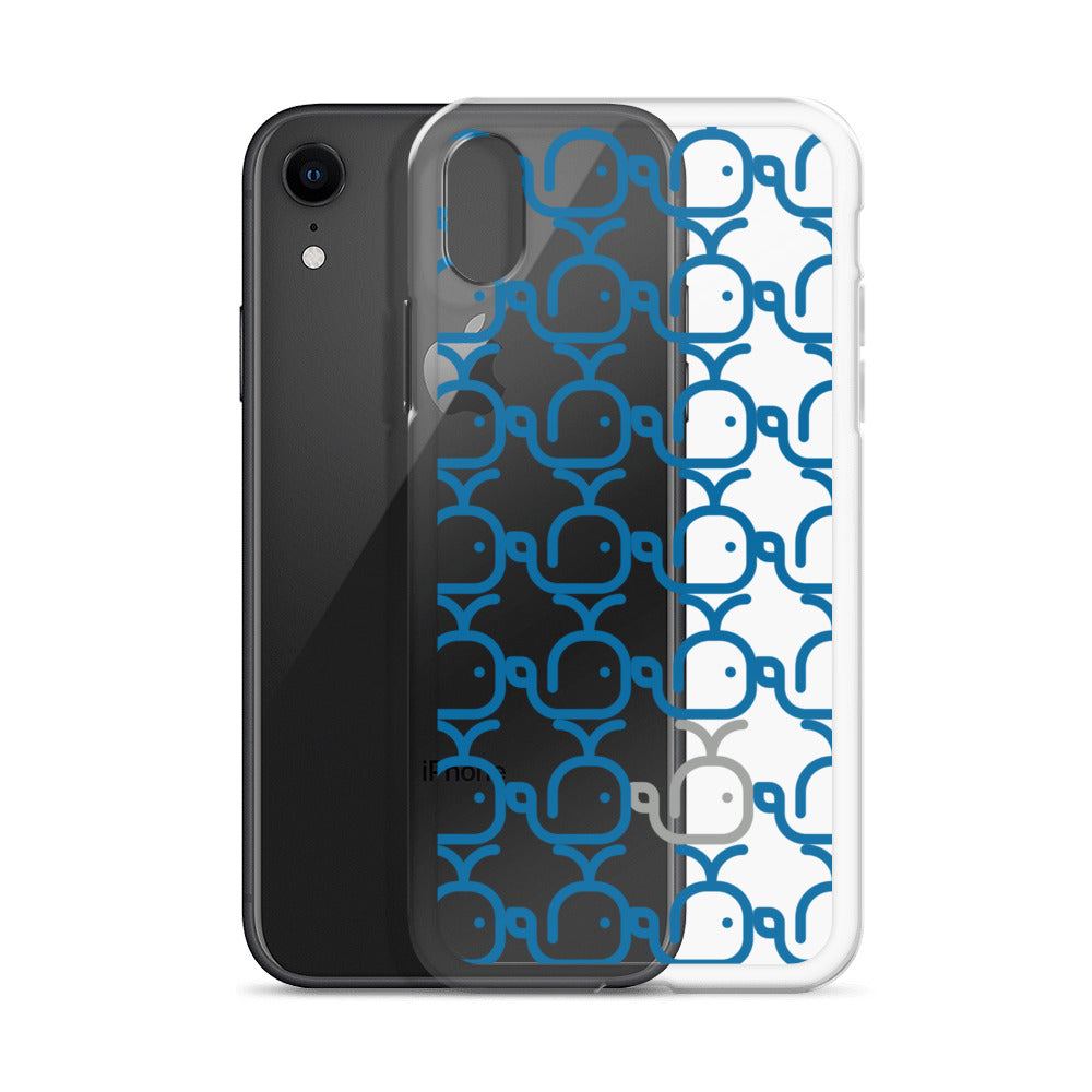 Clear Case for iPhone® Whales Blue/Grey