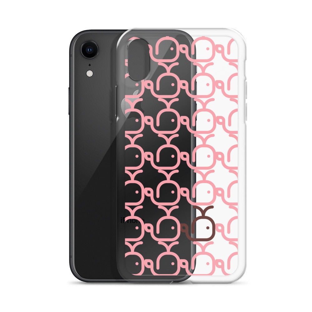 Clear Case for iPhone® Whales Pink