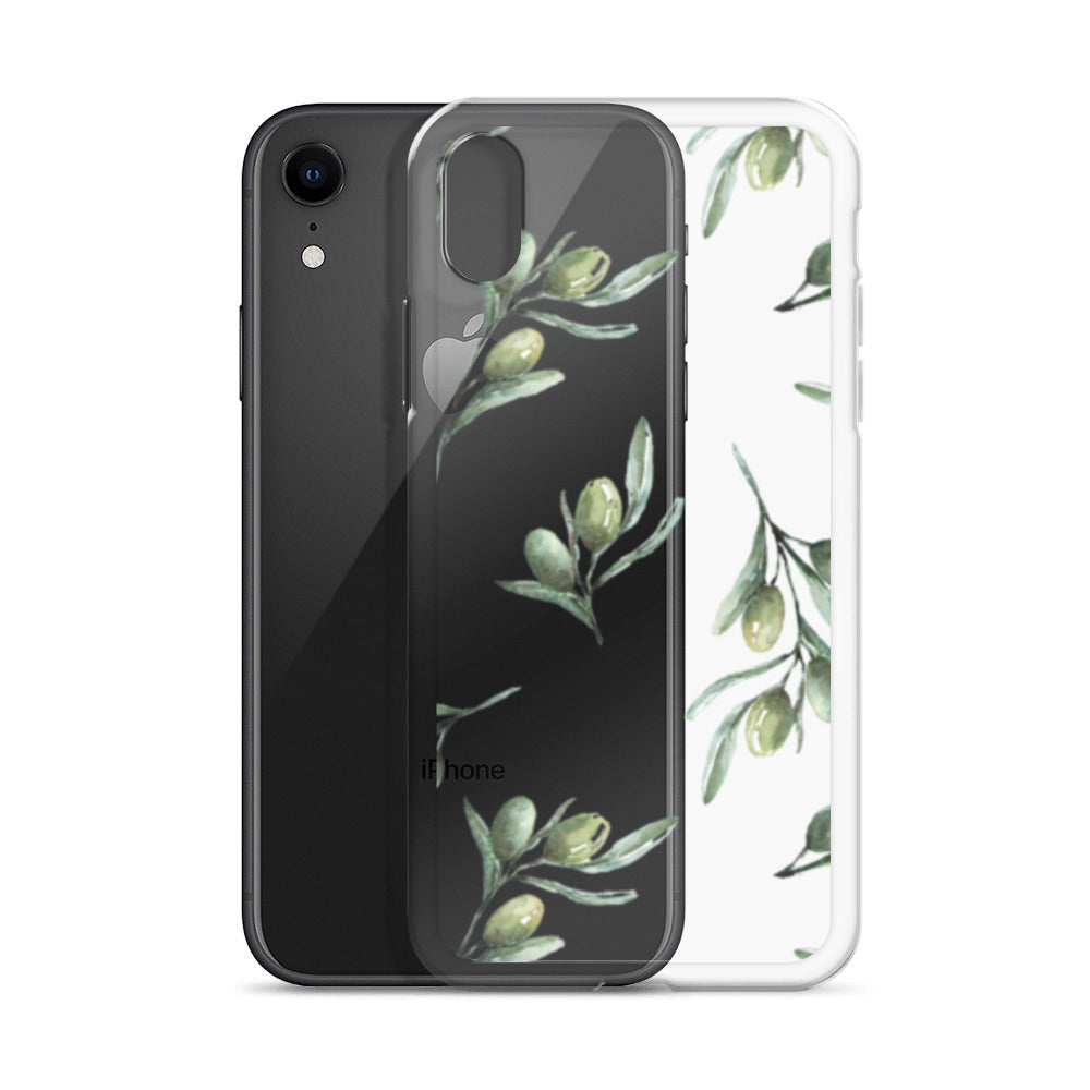 Clear Case for iPhone® Olive Branch