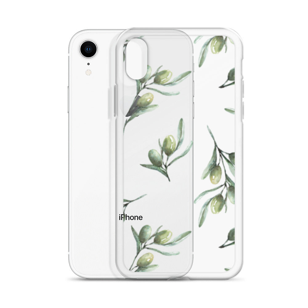 Clear Case for iPhone® Olive Branch