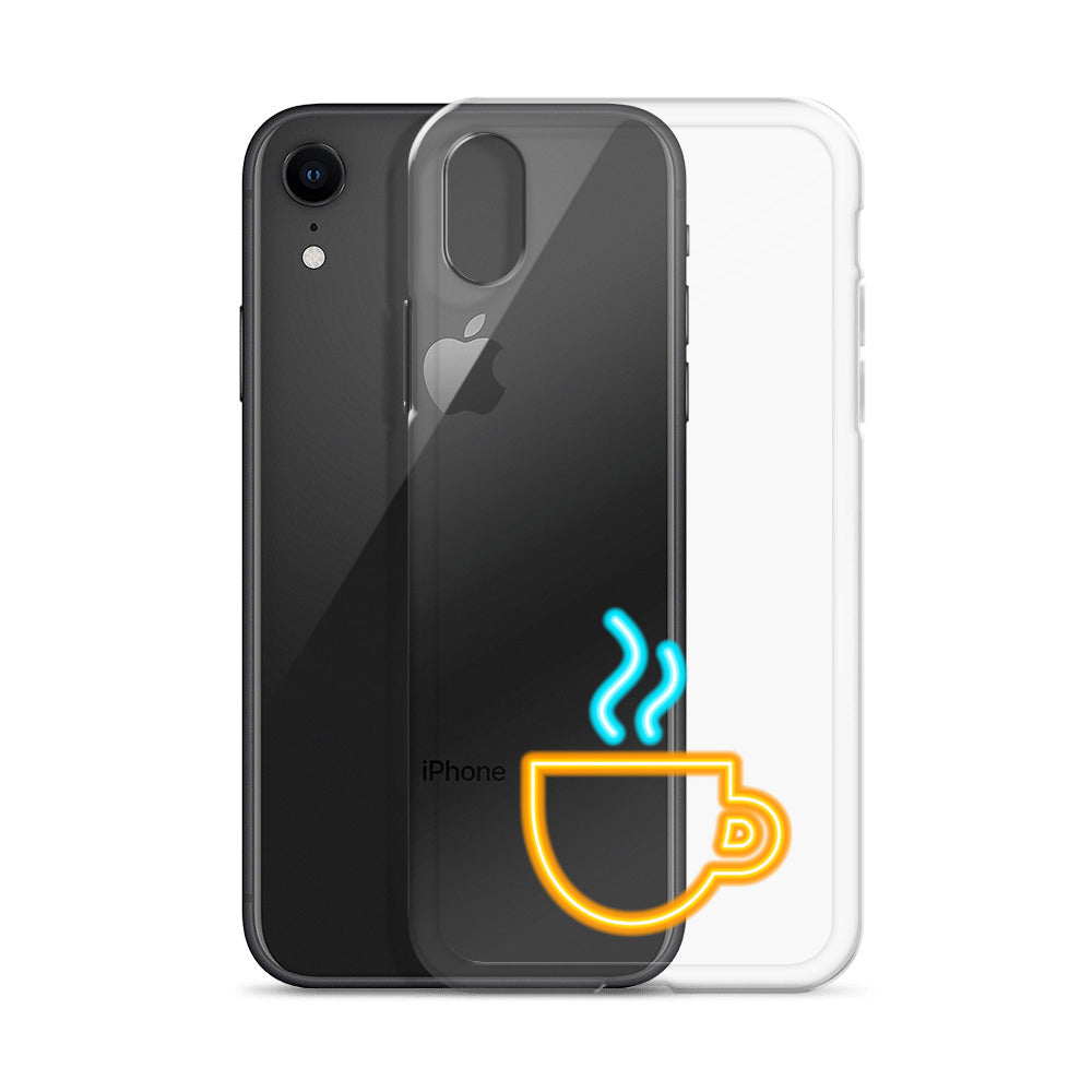 Clear Case for iPhone® Neon Coffee