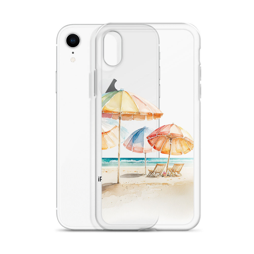 Clear Case for iPhone® Beach Umbrellas