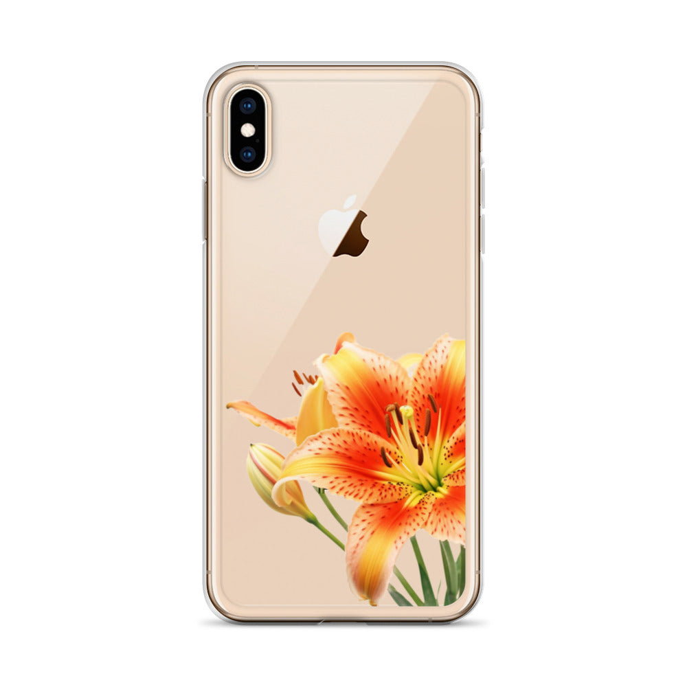 Clear Case for iPhone® Orange Lily