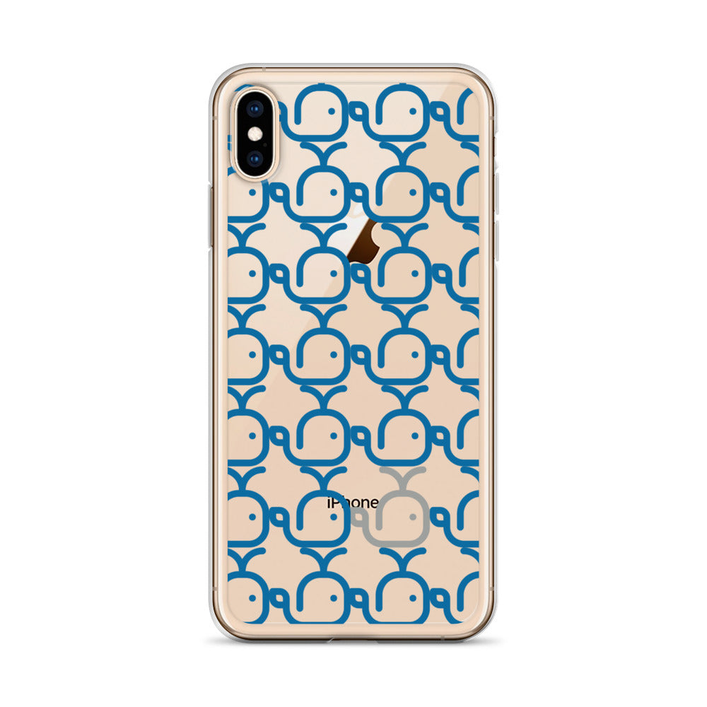 Clear Case for iPhone® Whales Blue/Grey