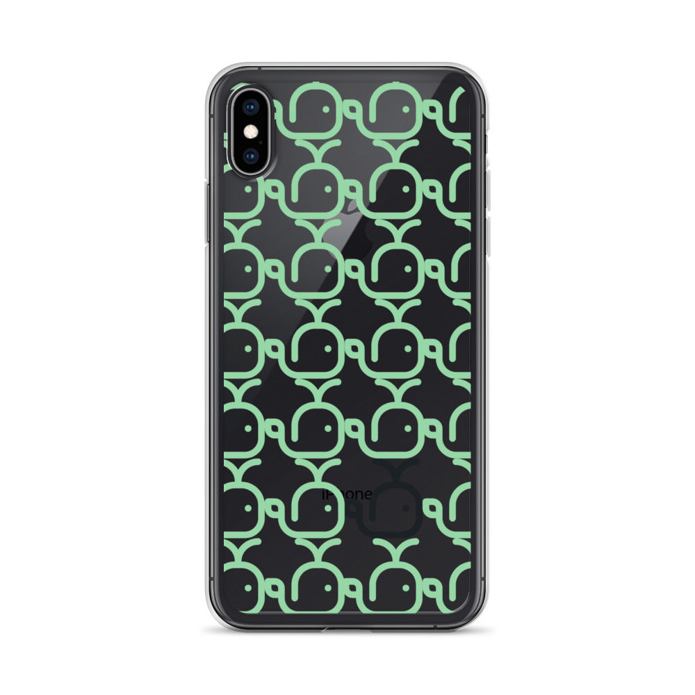 Clear Case for iPhone® Whales Green