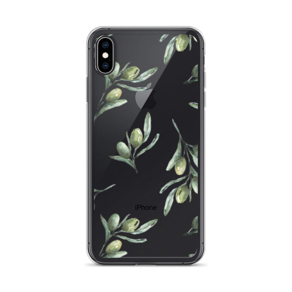 Clear Case for iPhone® Olive Branch