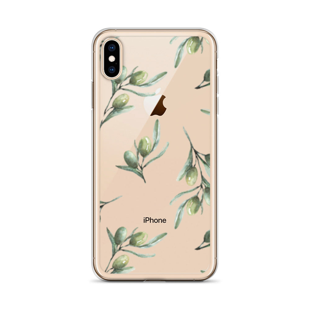 Clear Case for iPhone® Olive Branch