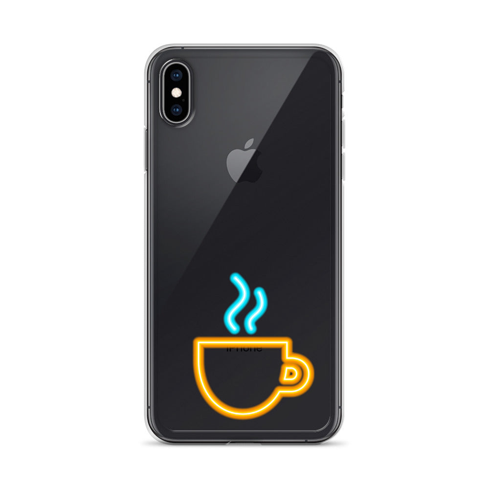 Clear Case for iPhone® Neon Coffee