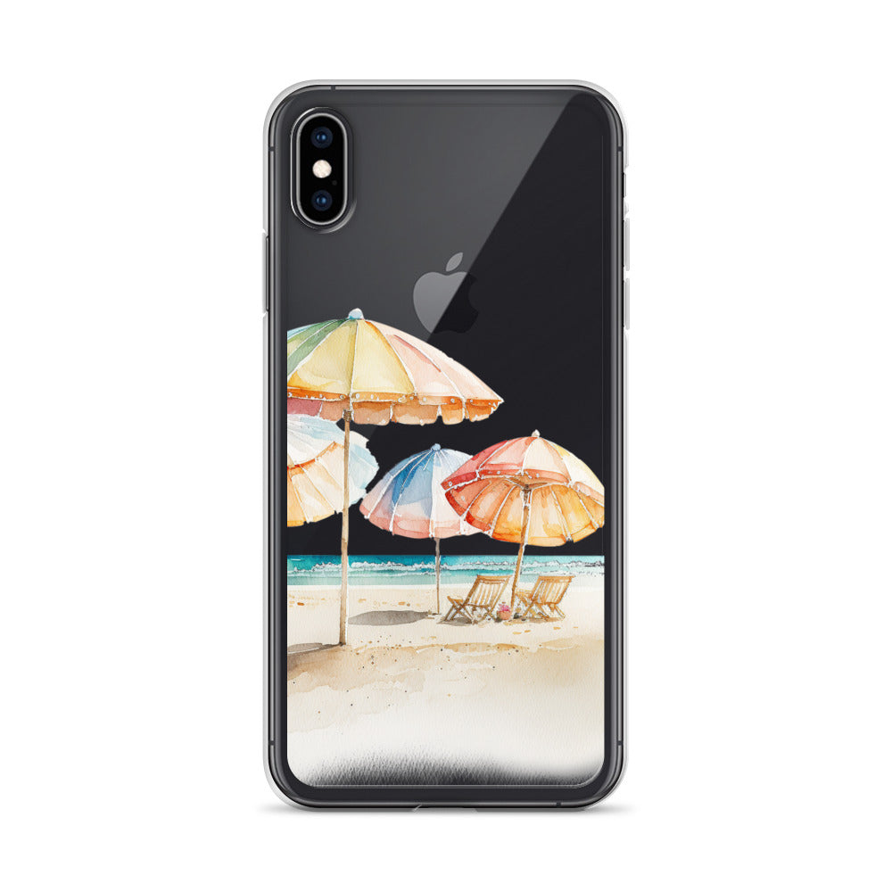 Clear Case for iPhone® Beach Umbrellas