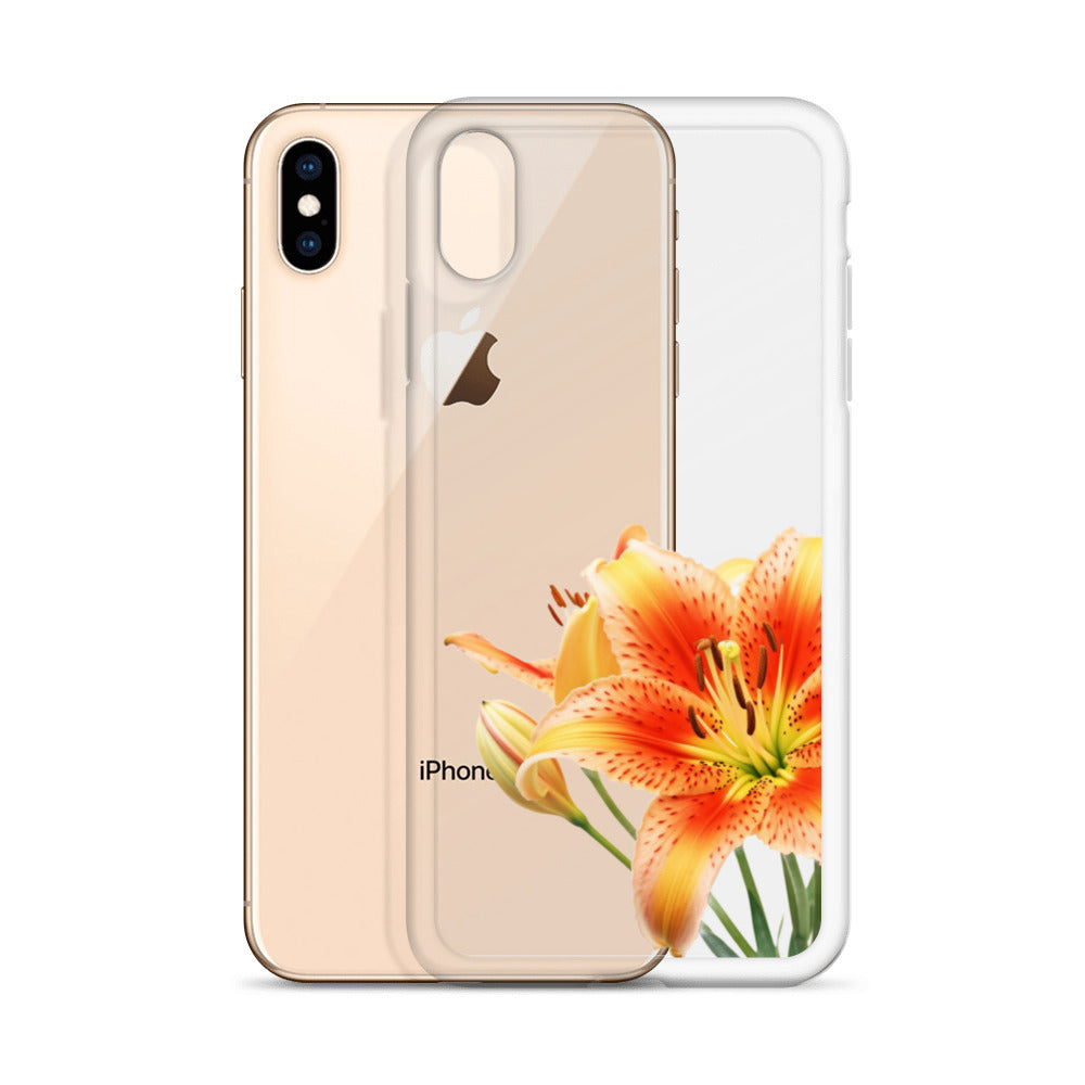 Clear Case for iPhone® Orange Lily