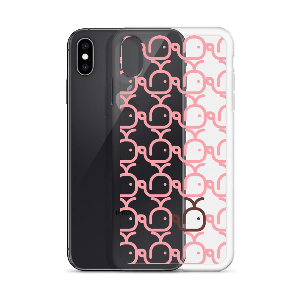 Clear Case for iPhone® Whales Pink