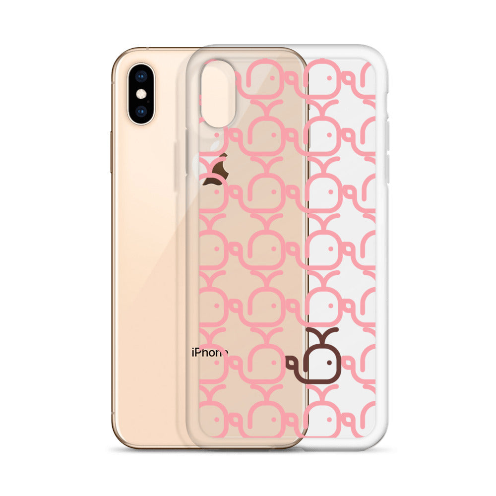 Clear Case for iPhone® Whales Pink