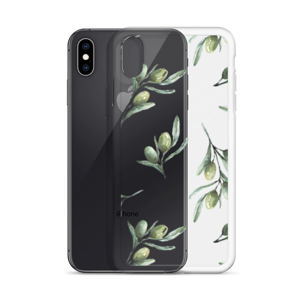 Clear Case for iPhone® Olive Branch