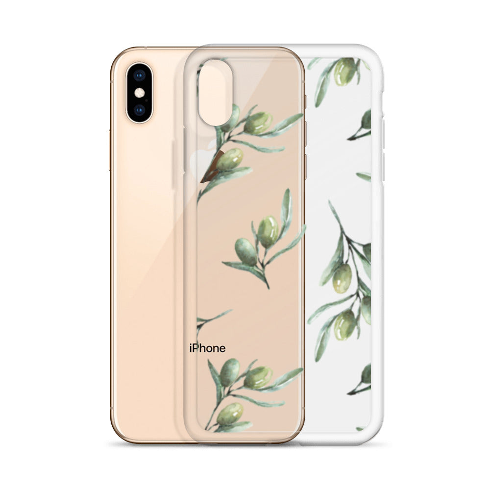 Clear Case for iPhone® Olive Branch