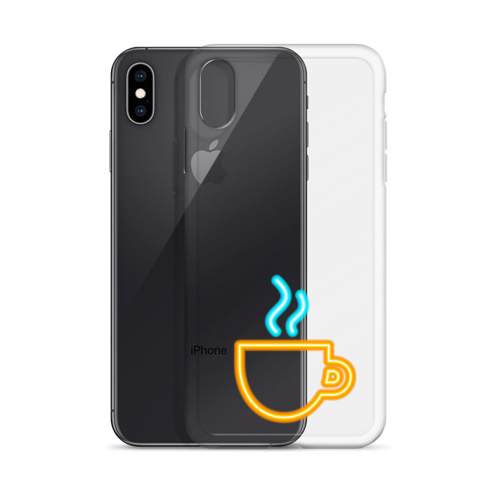 Clear Case for iPhone® Neon Coffee