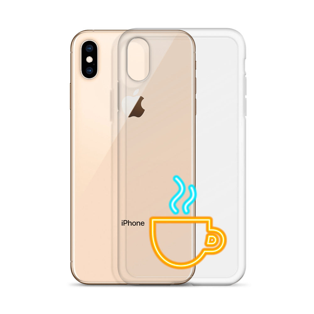 Clear Case for iPhone® Neon Coffee