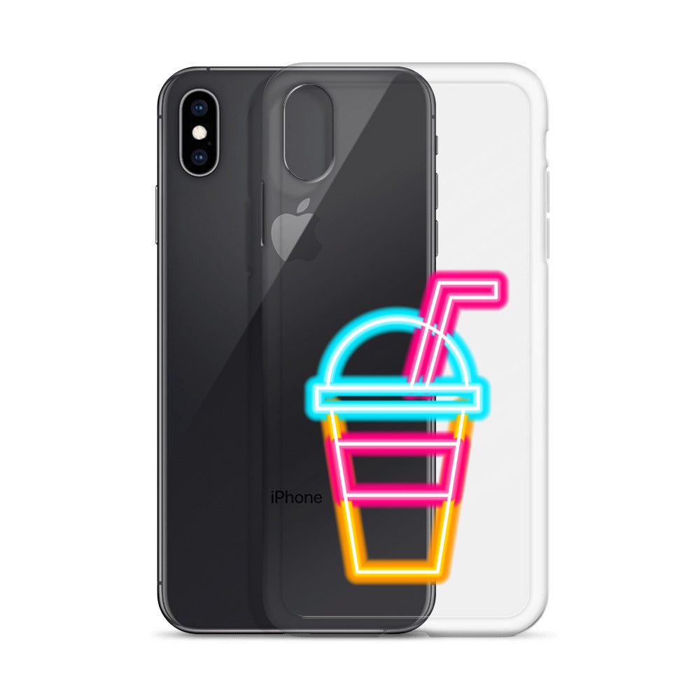 Clear Case for iPhone® Neon Drink