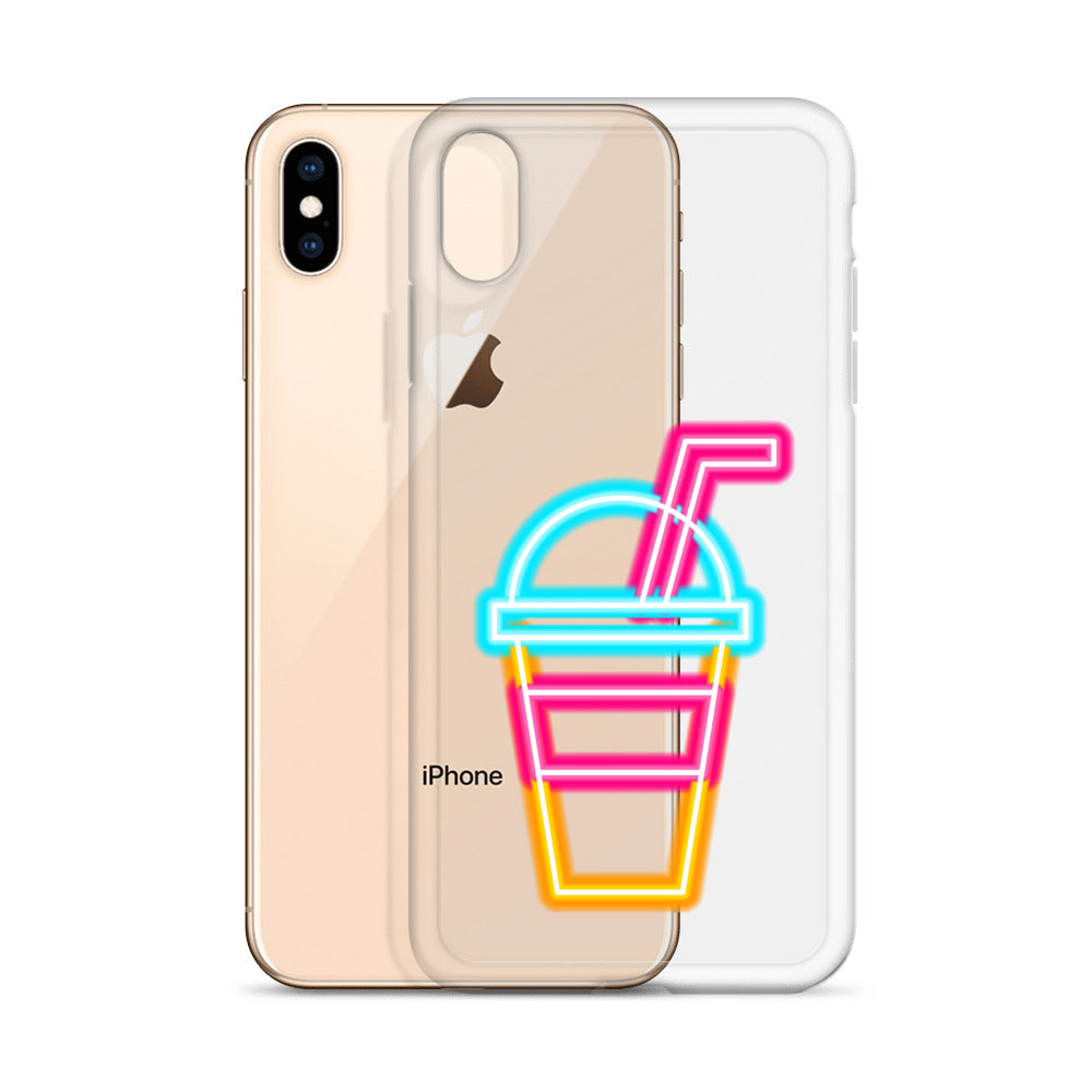 Clear Case for iPhone® Neon Drink