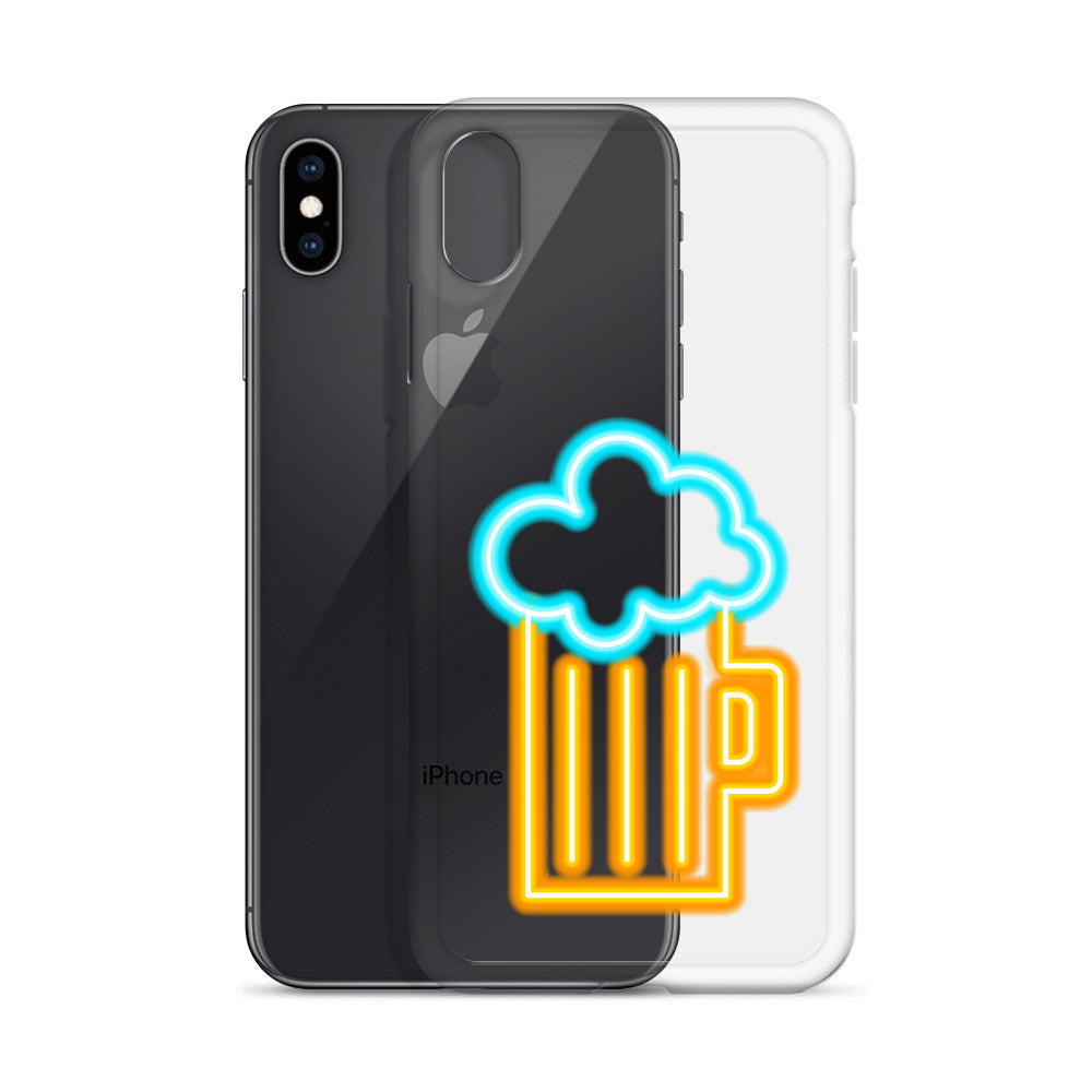 Clear Case for iPhone® Neon Beer