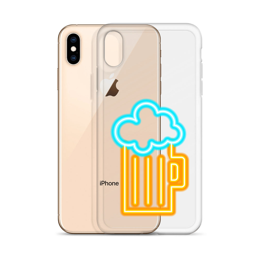 Clear Case for iPhone® Neon Beer