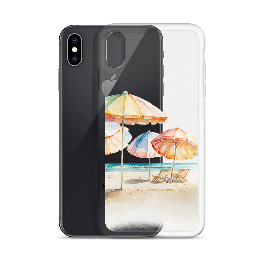 Clear Case for iPhone® Beach Umbrellas