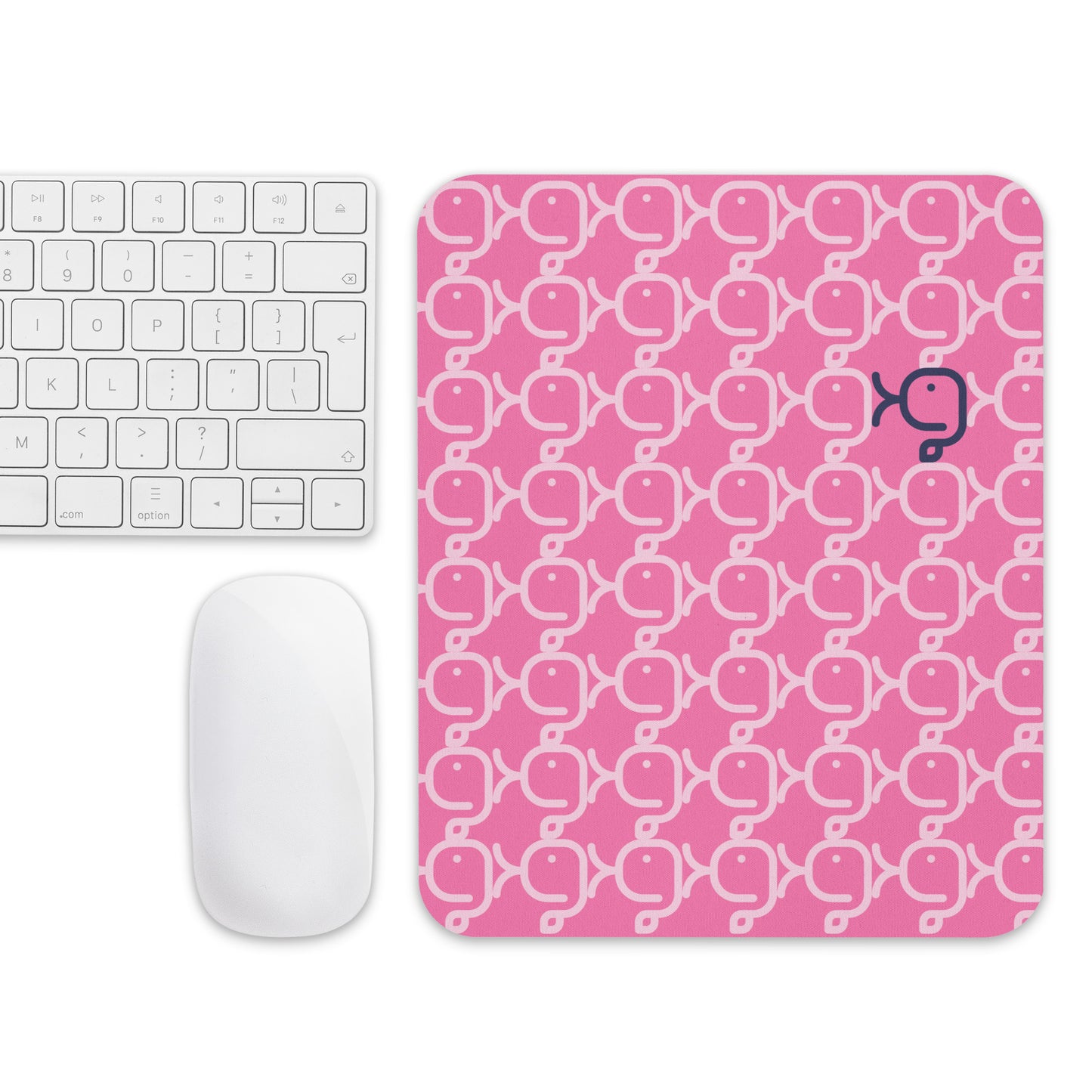 Mouse pad Whales Pink/Pink