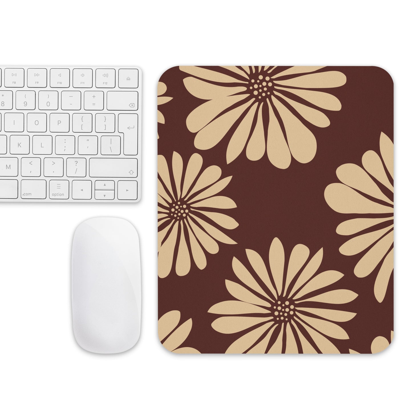 Mouse pad Flowers Brown