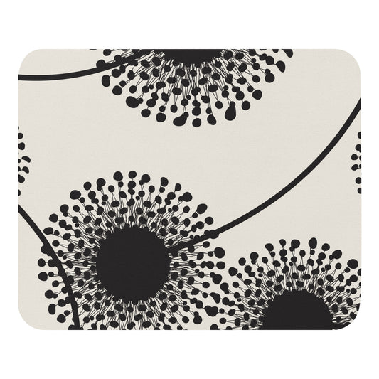 Mouse pad Large Dandelion Black & White