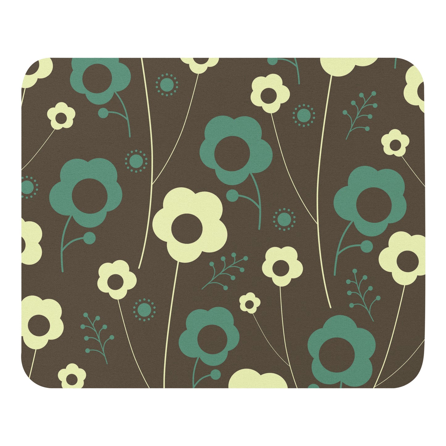 Mouse pad Retro Flowers