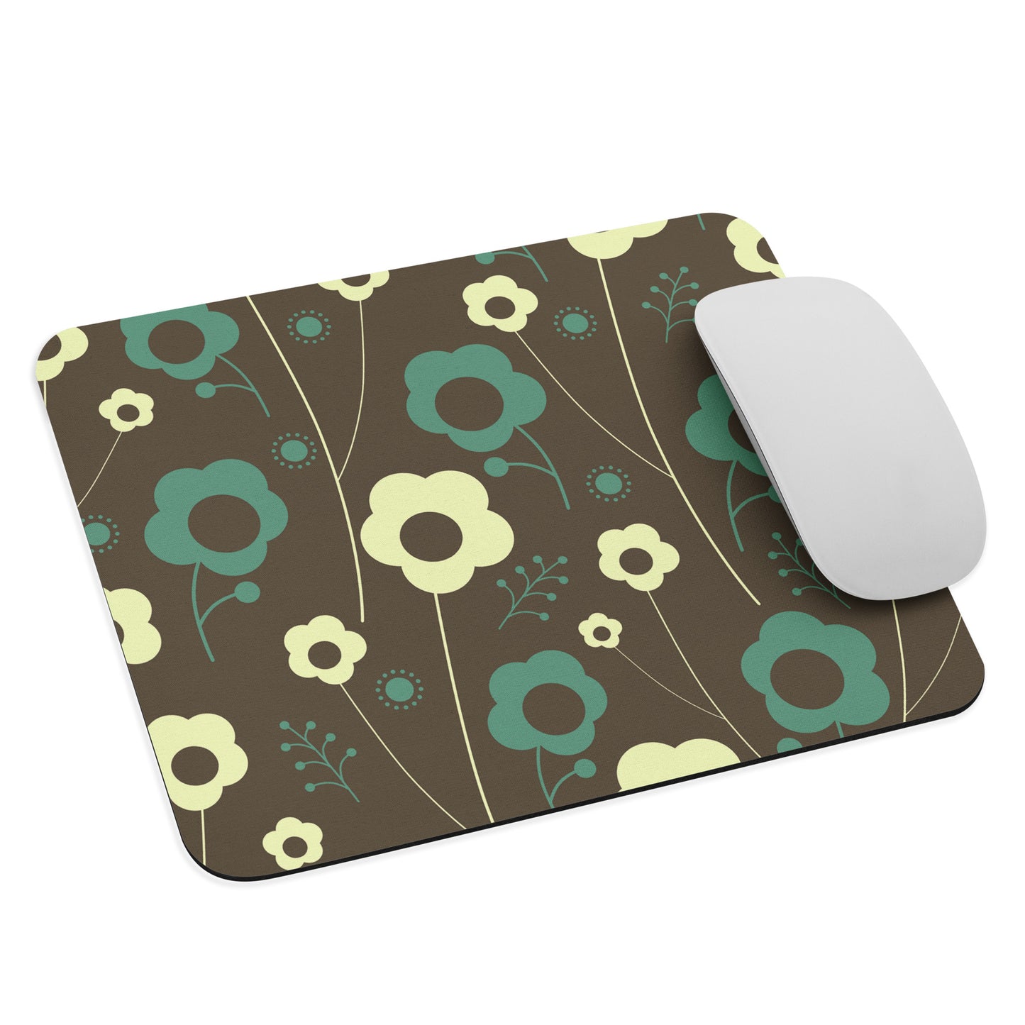 Mouse pad Retro Flowers