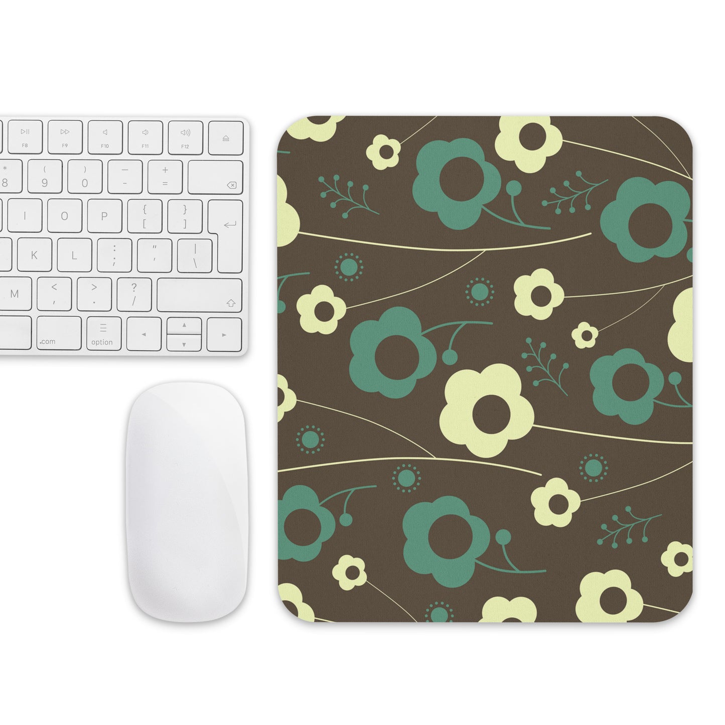 Mouse pad Retro Flowers