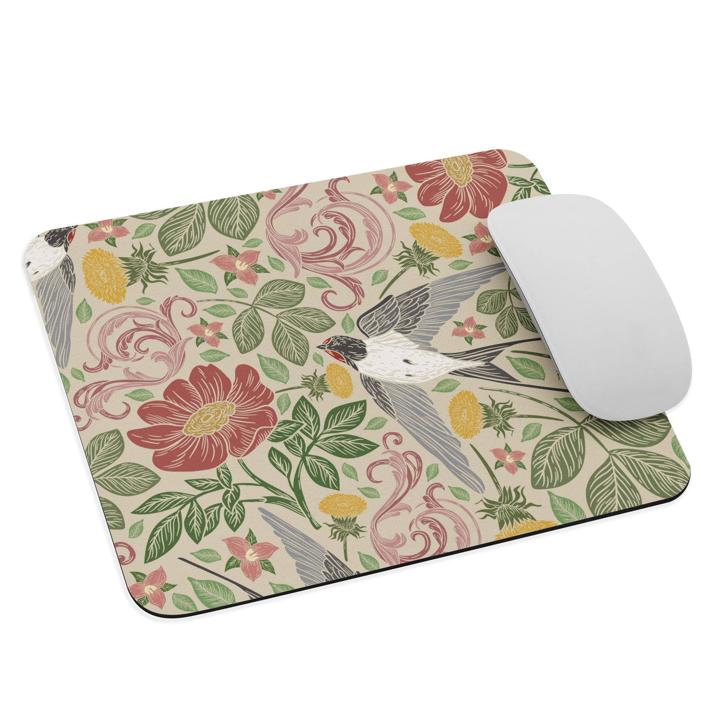 Mouse pad Floral Birds