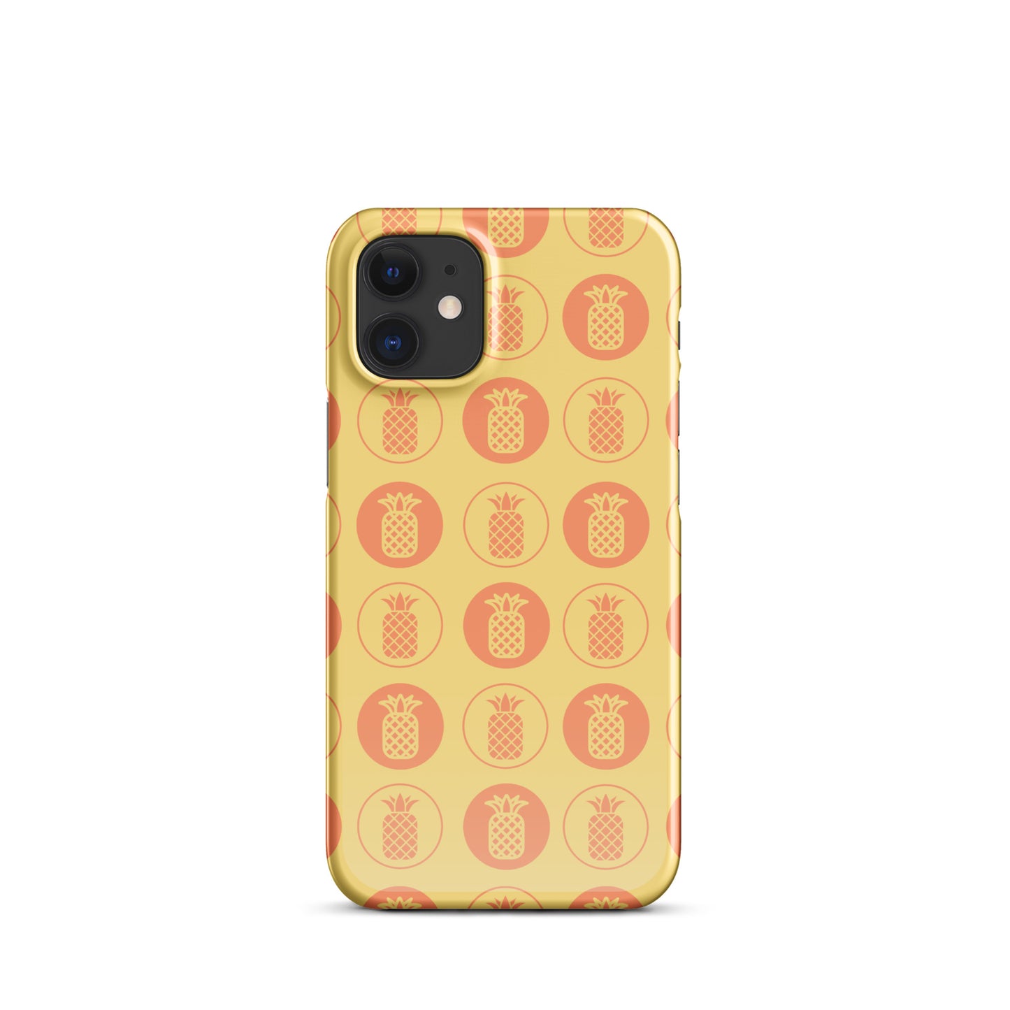 Snap case for iPhone® Pineapple Repeat Orange with Yellow Background