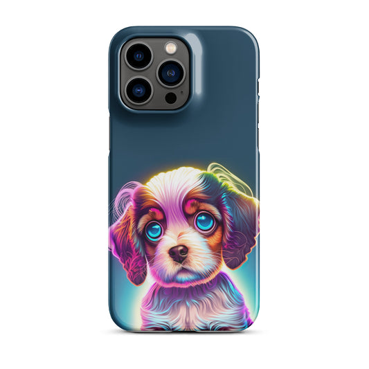 Snap case for iPhone® Cavelier King Charles Spaniel Neon